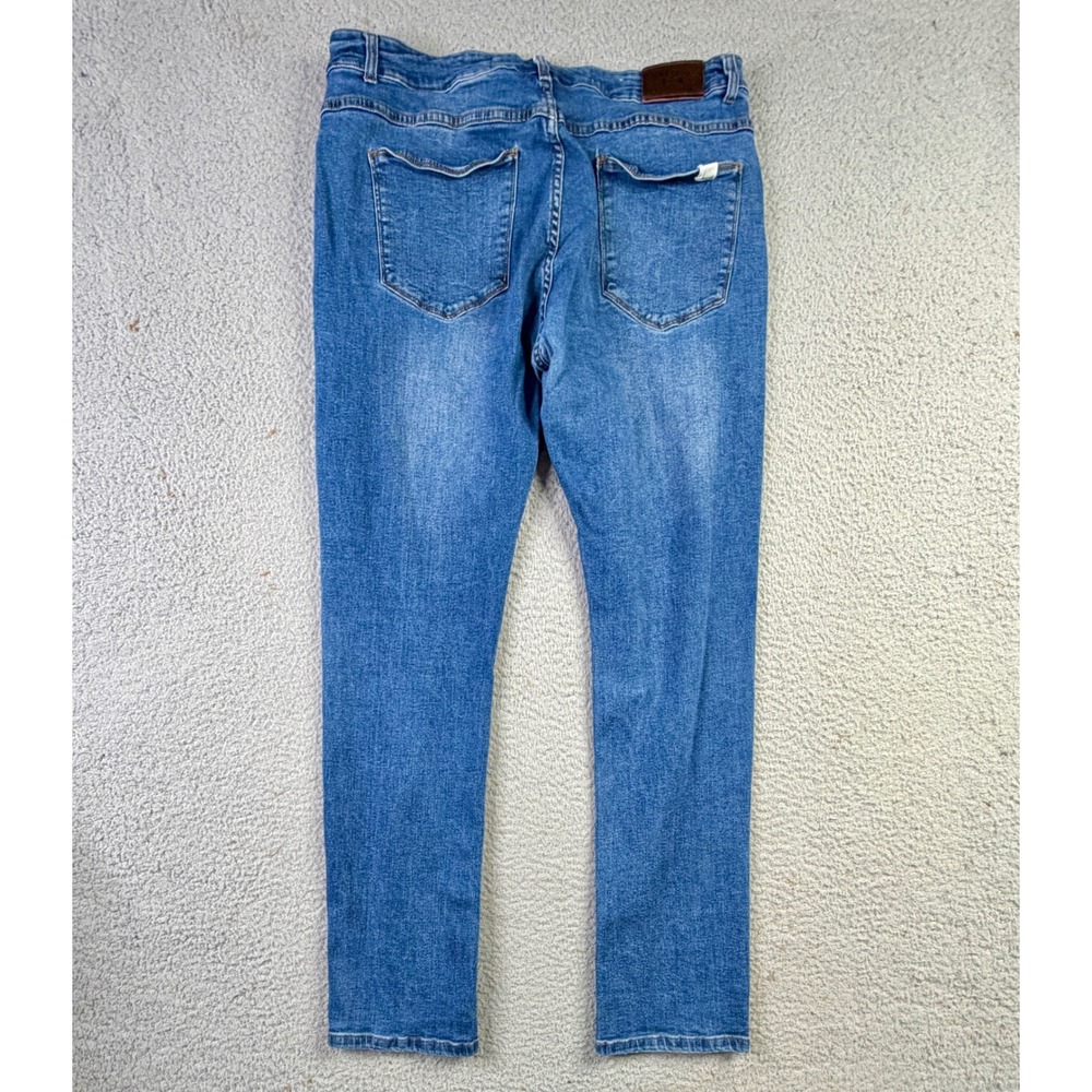 Barbell Apparel Mens Athletic Fit Blue Denim Jeans Medium Wash Size 38 x 32 - Picture 4 of 11